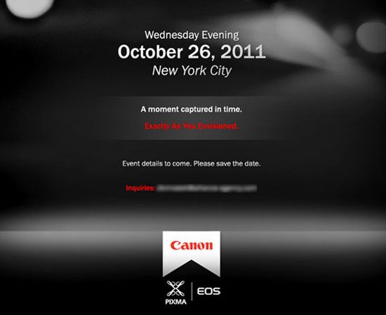 Canon 26 октября анонсирует Canon EOS 5D Mark III