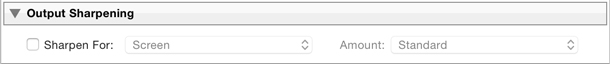 Lightroom 500px Plugin - Output Sharpening