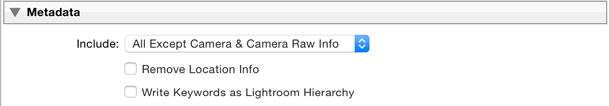 Lightroom 500px Plugin - Metadate