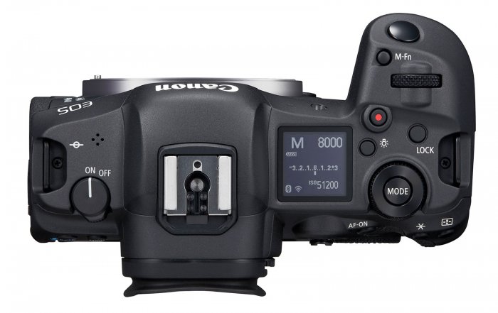 Canon EOS R5: вид сверху