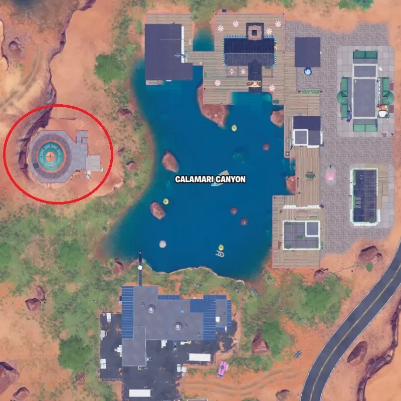Top View Location of Lighthouse In Fortnite