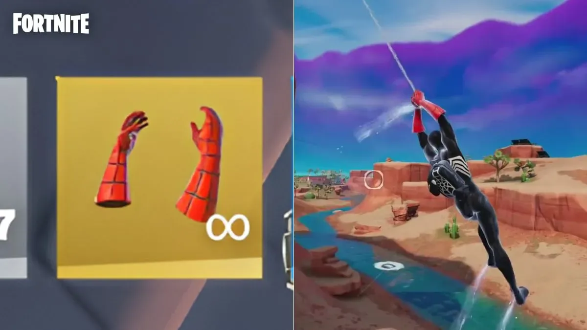 Using Fortnite Spider-Man Web Shooters