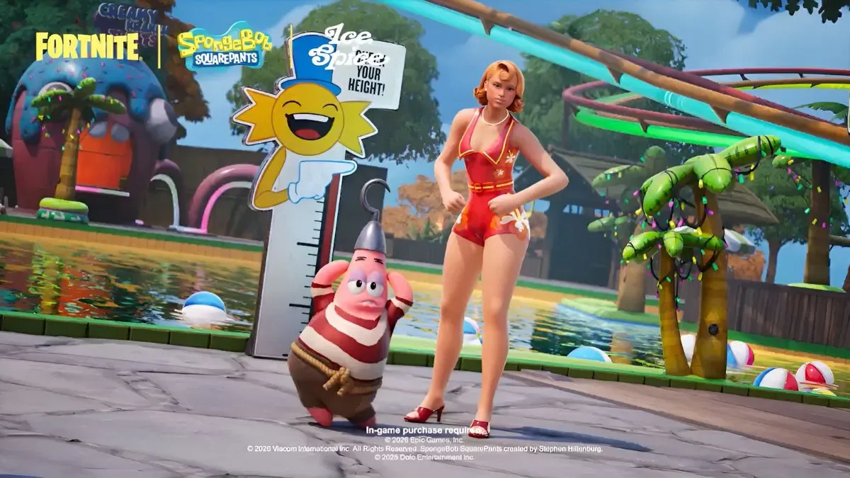 Patrick Star Sidekick and Bikini Bottom Ice Spice Skin in Fortnite