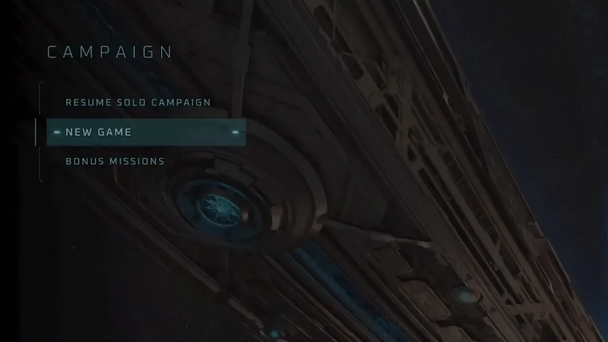 Campaign Menu in Halo Campaign Evolved