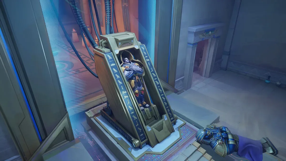 Apocalypse's body in the Thebes map in Marvel Rivals