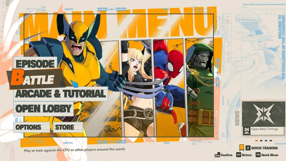 Marvel Tokon battle mode