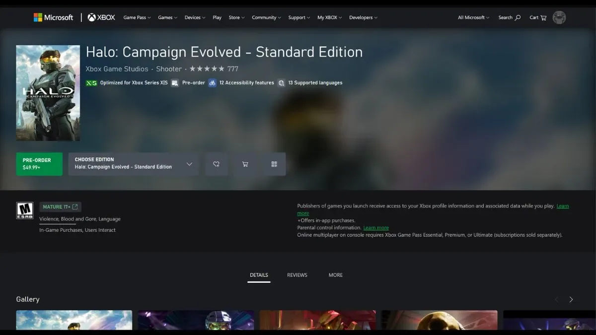 Halo Campaign Evolved on Xbox Store