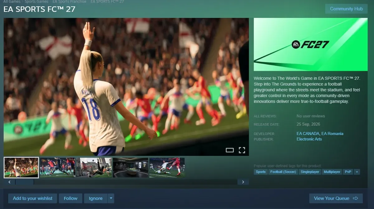 FC 27 steam store page