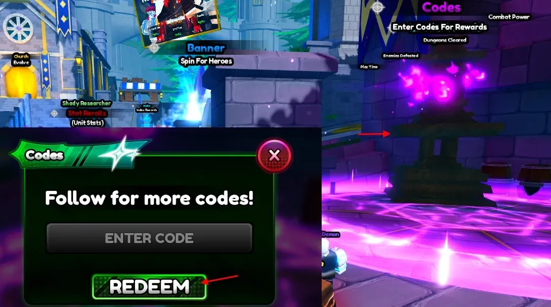 Anime Dungeons Codes redeem