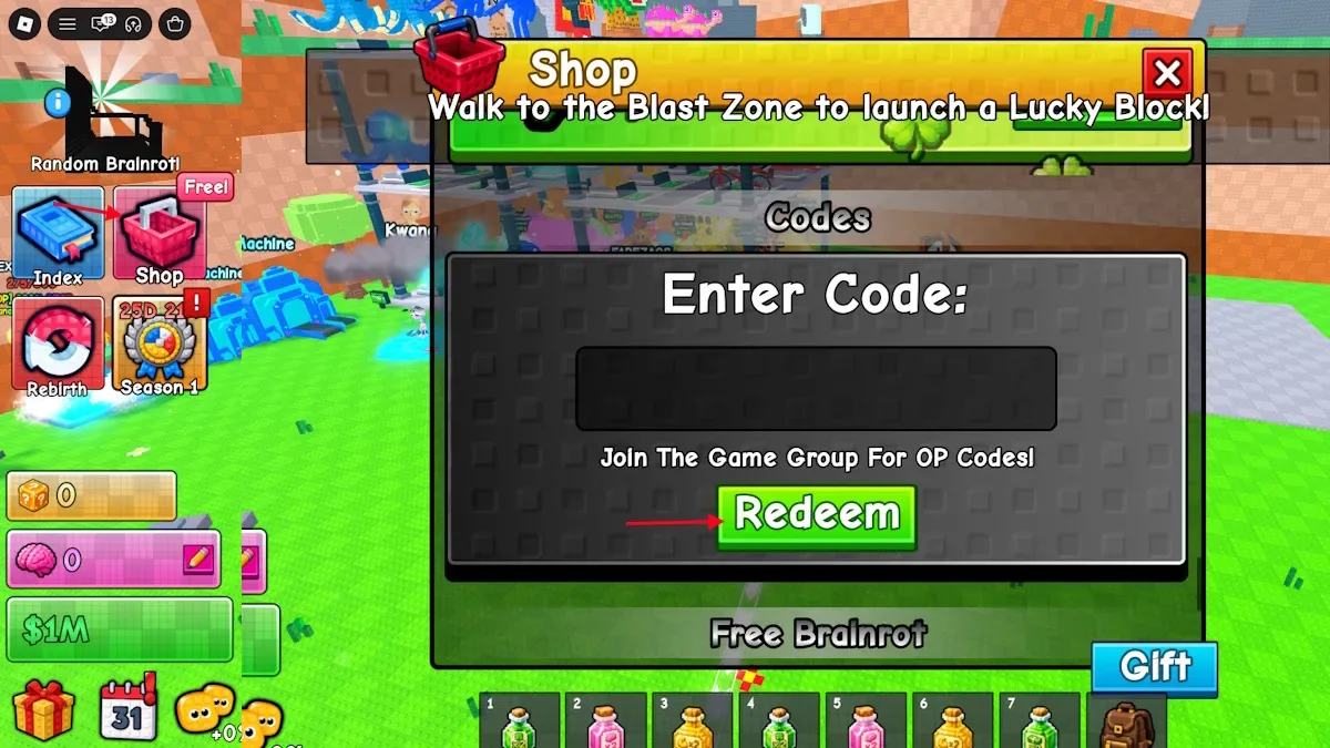redeem Brainblast a Lucky Block Codes