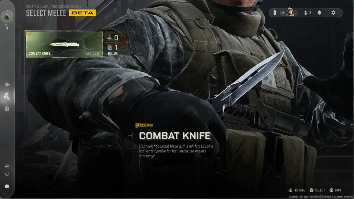 Call of Duty Modern Warfare 4 combat knife
