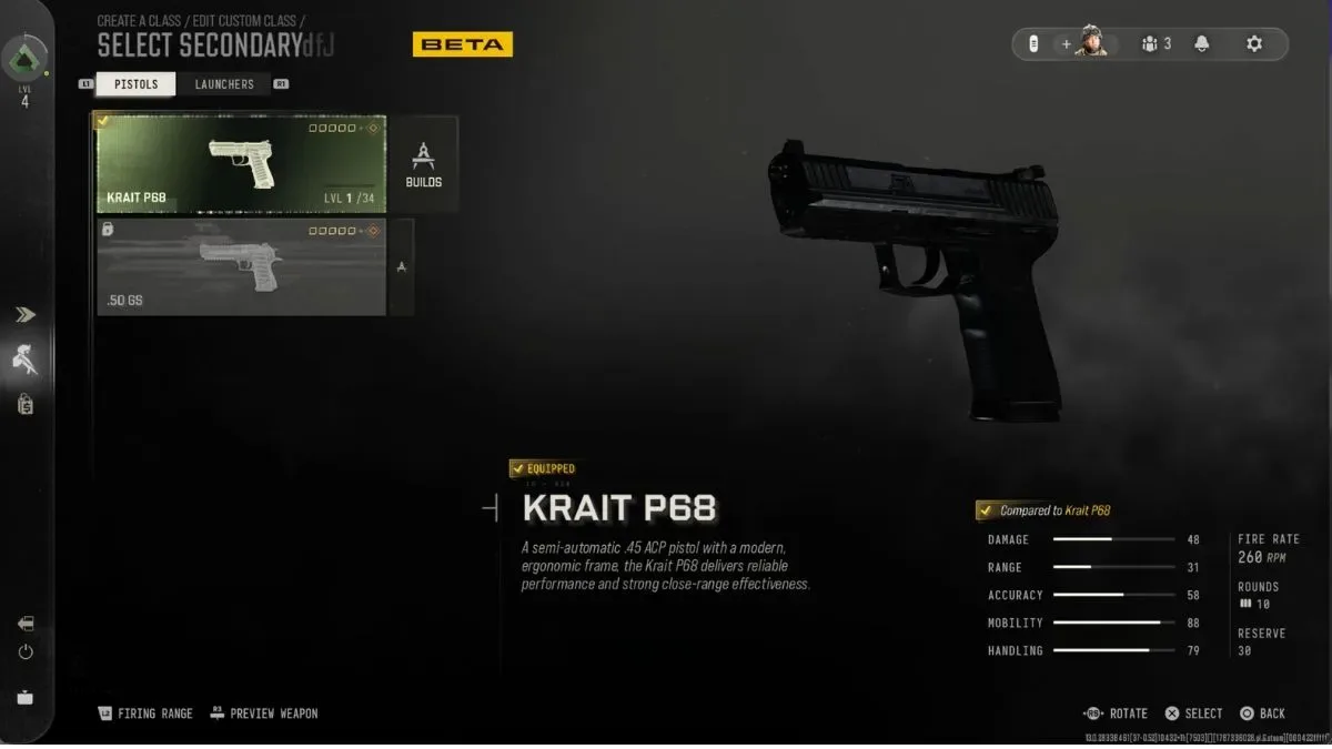 Call of Duty Modern Warfare 4 pistols