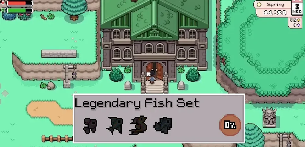 Legendary fish set in Fields of Mistria