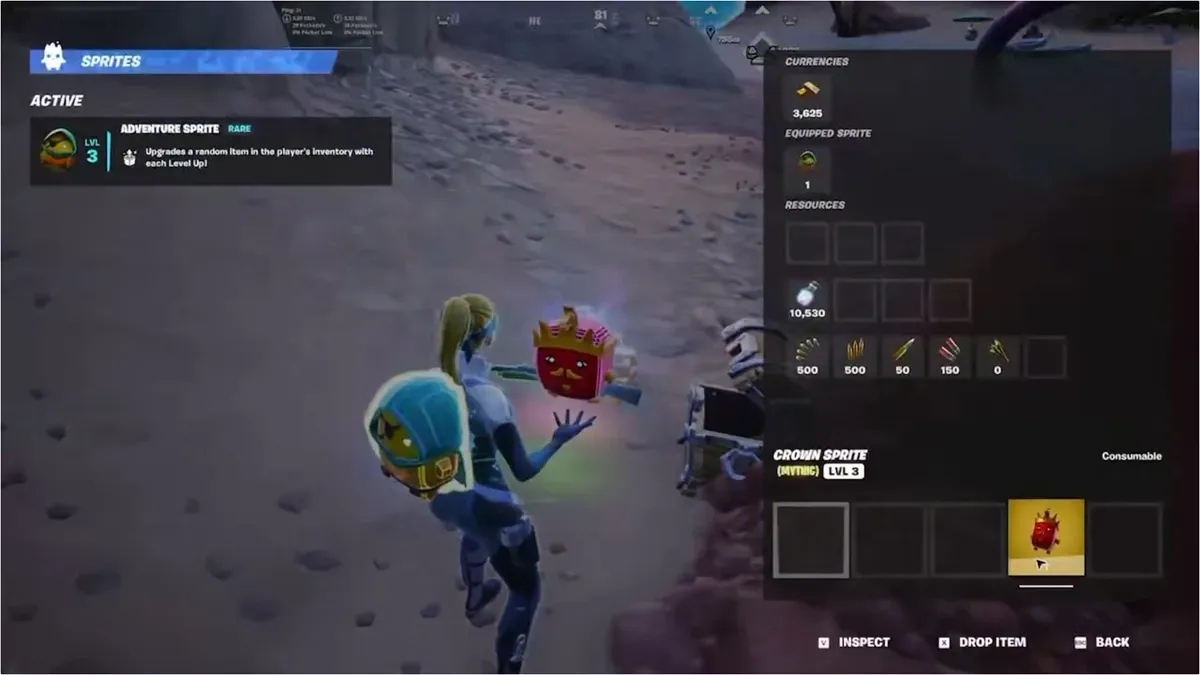 Fortnite Crown Sprite after opening chest