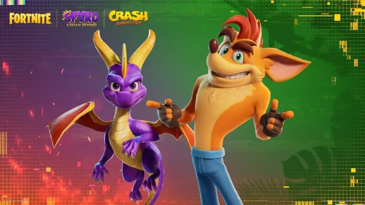 Crash and Spyro in Fortnite
