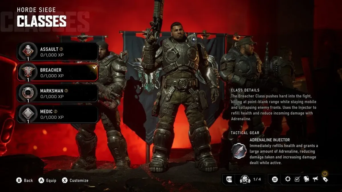 Gears of War E-Day classes