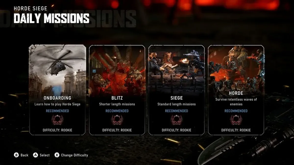 Gears of War E-Day difficulty types