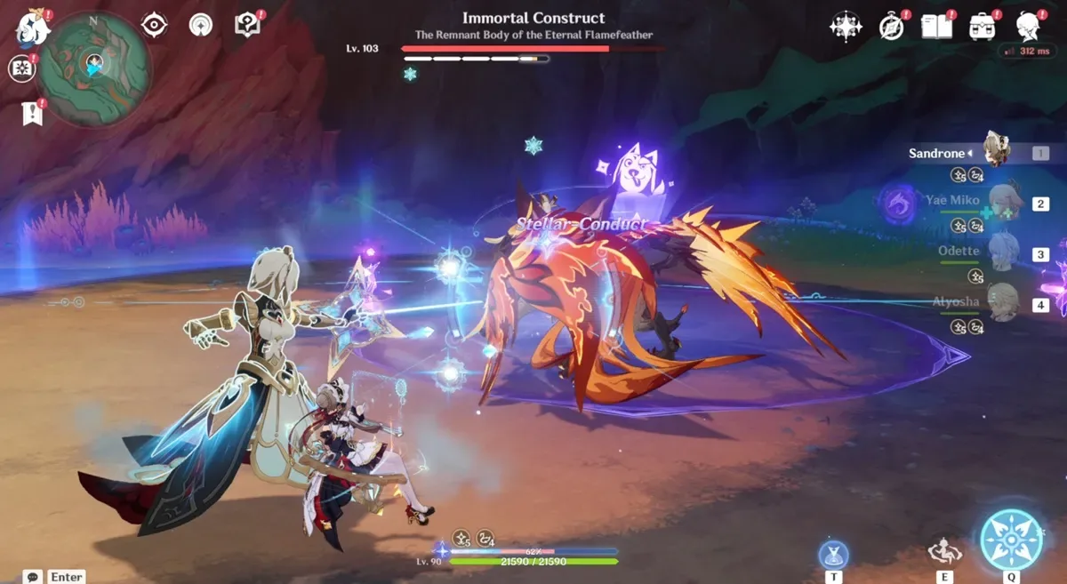 Genshin Impact Immortal Construct shield break