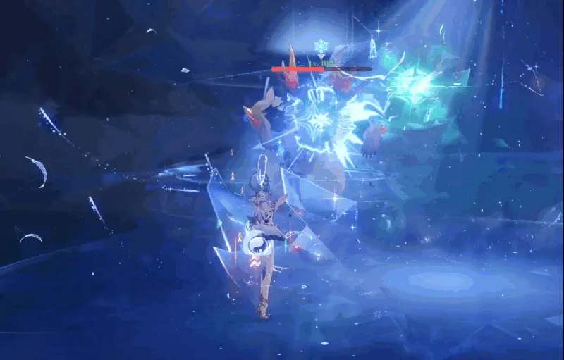Genshin Impact Stellar Swirl reaction with odette