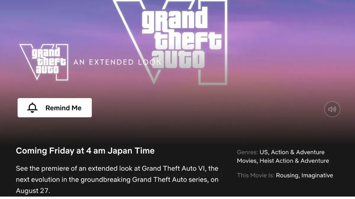 GTA 6 Extended Look on Netflix