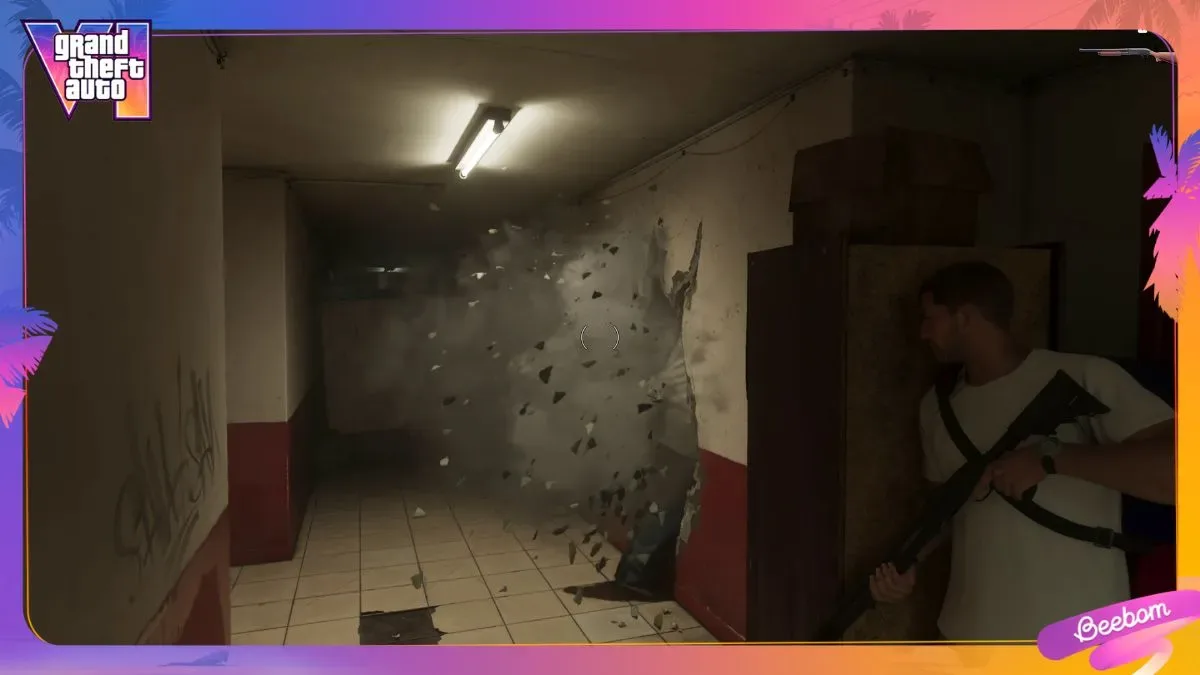 GTA 6 NPC spearing a cop in the wall
