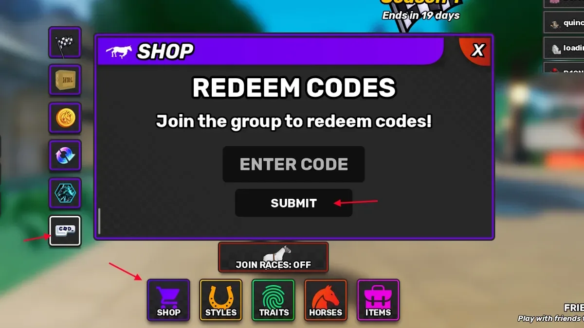 redeem Horse Racing Legends codes