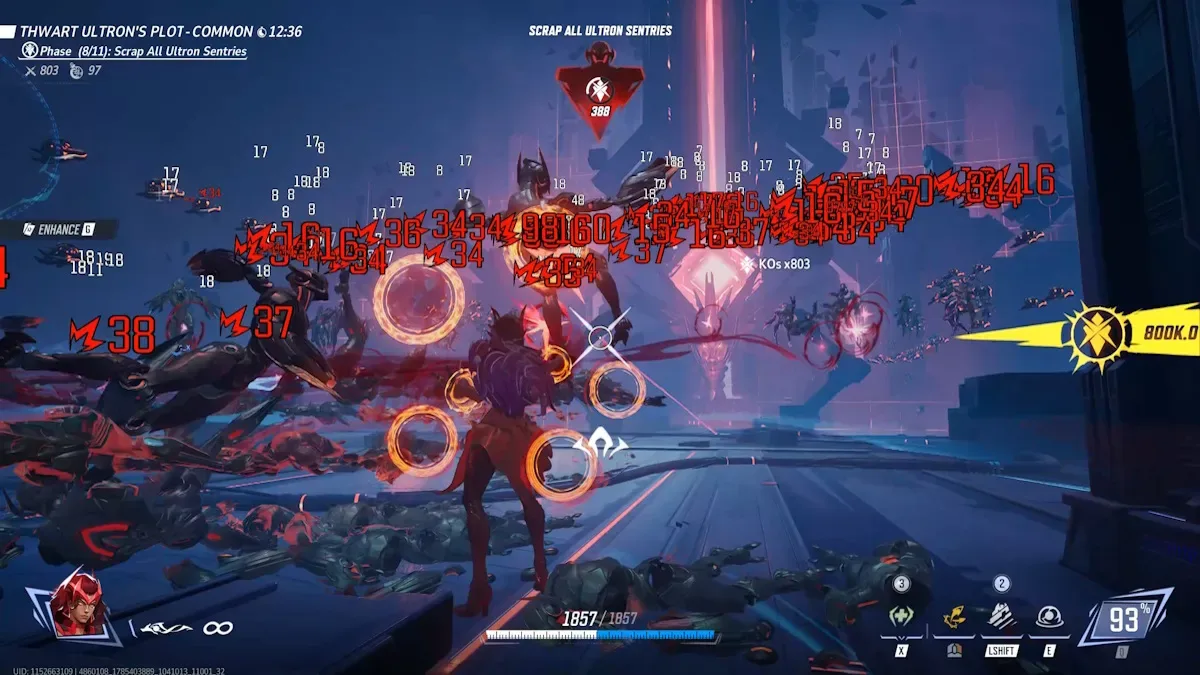 Scarlet Witch in Marvel Rivals Avengers of Ultron mode