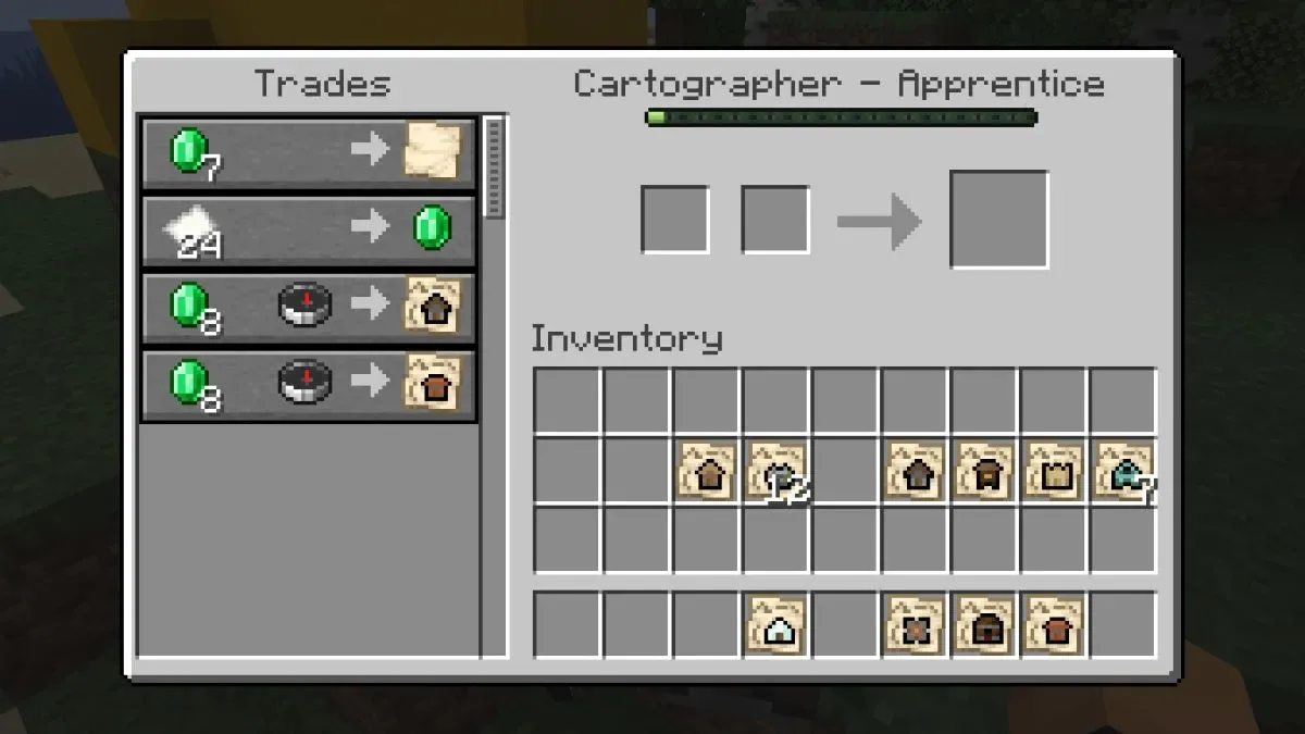 list of all explorer maps in Minecraft