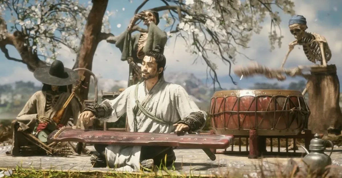 Black Myth Zhong Kui playing instruments