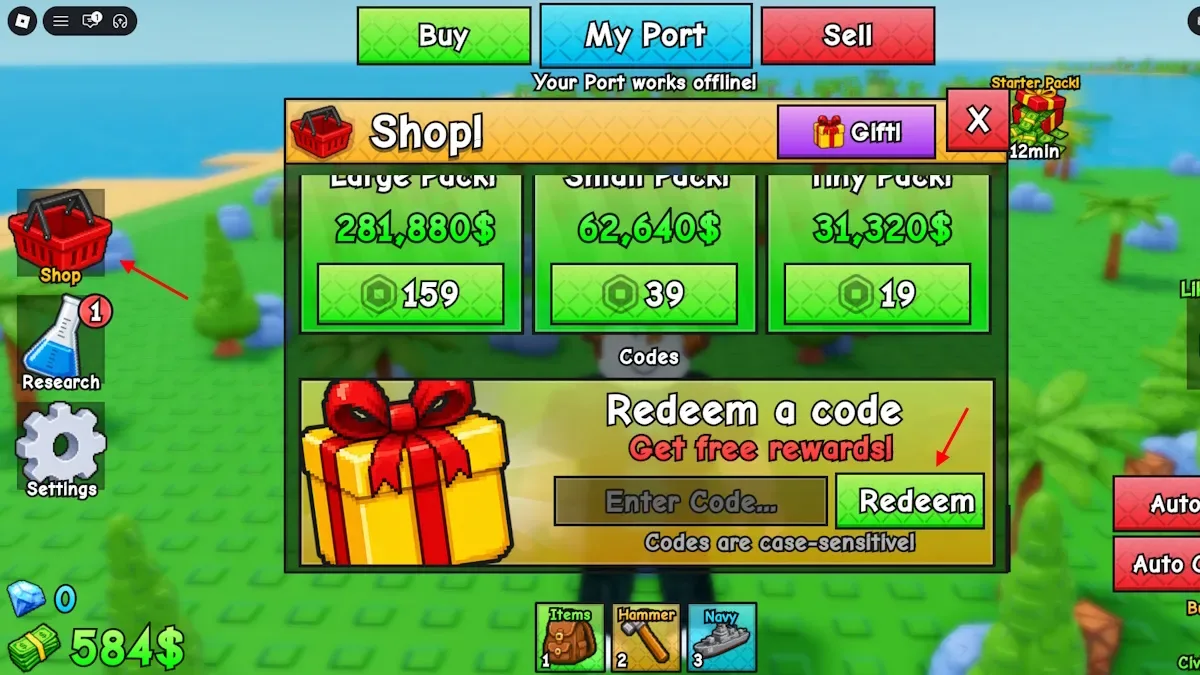 redeem Navy War codes