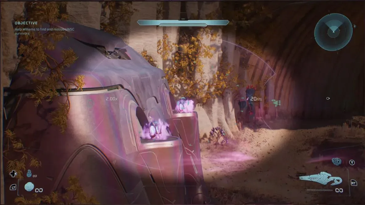 Shooting braziers in Halo Campaign Evolved