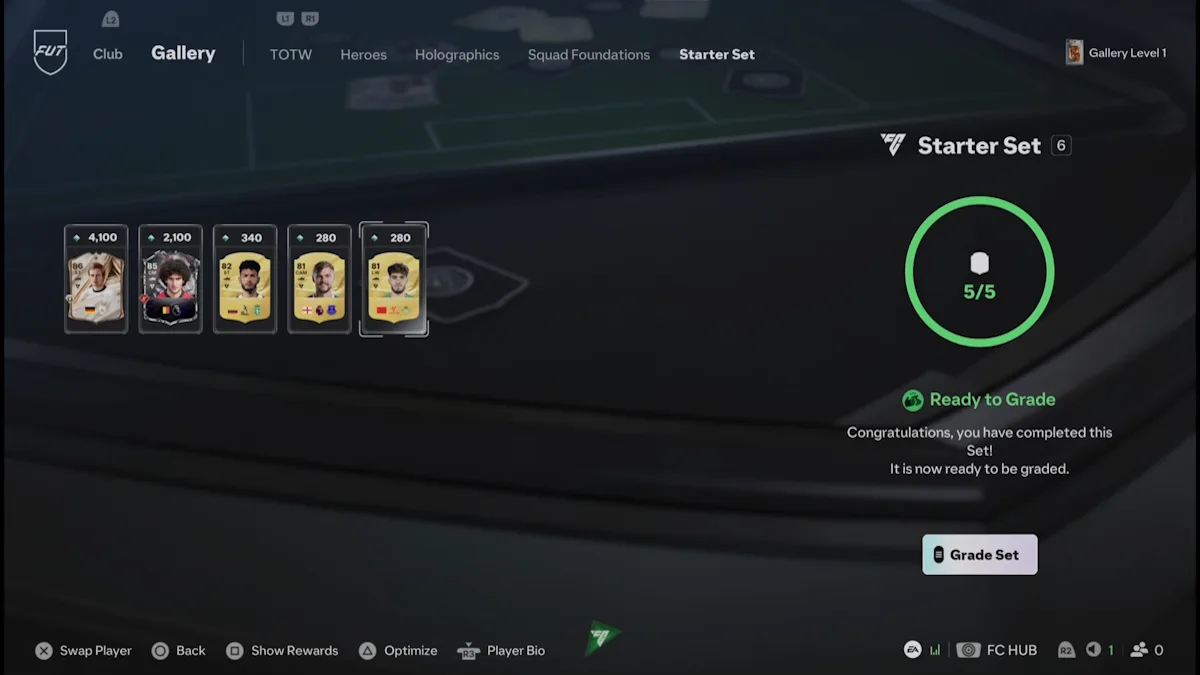 Grading a Gallery Set in EA FC 27