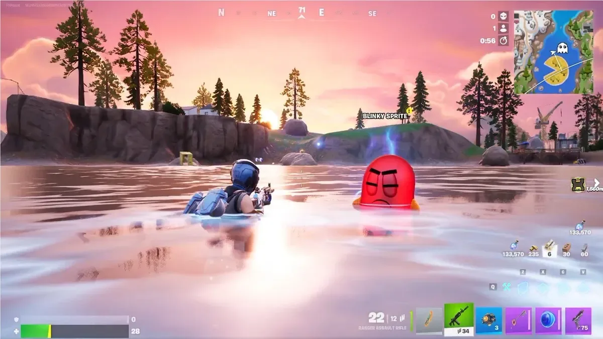 Blinky Fortnite Sprite in water