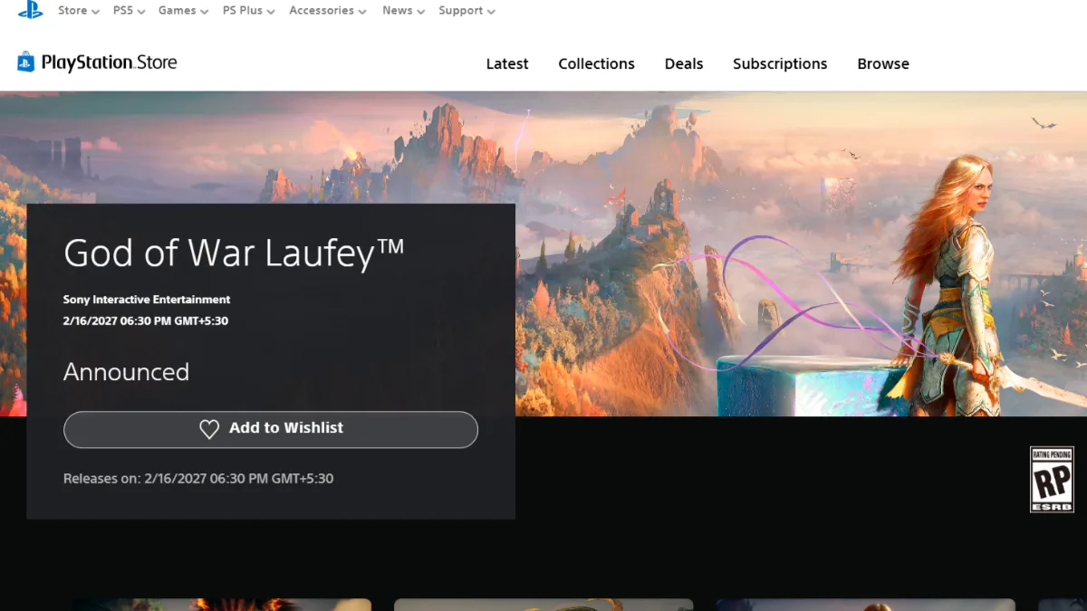 God of War Laufey's official PS Store page.