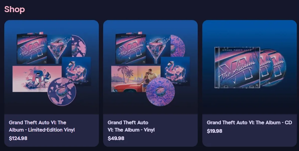 GTA 6 music album shop
