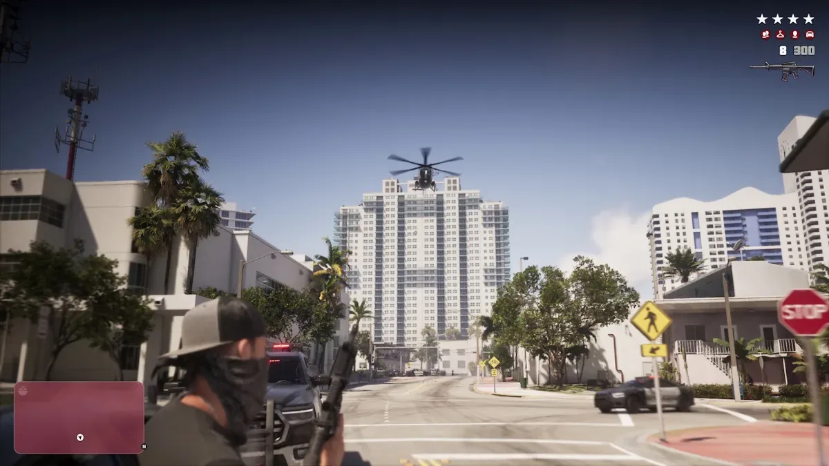 Chopper arriving with higher GTA 6 wanted level stars