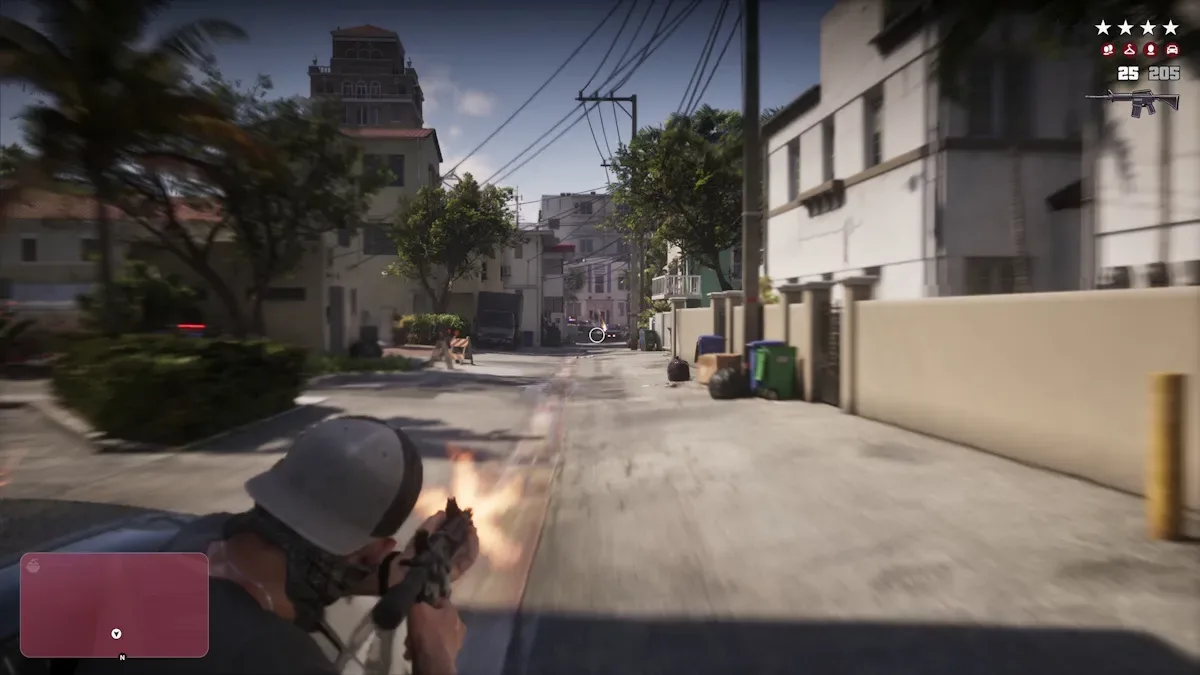Jason shooting police to increase GTA 6 wanted stars