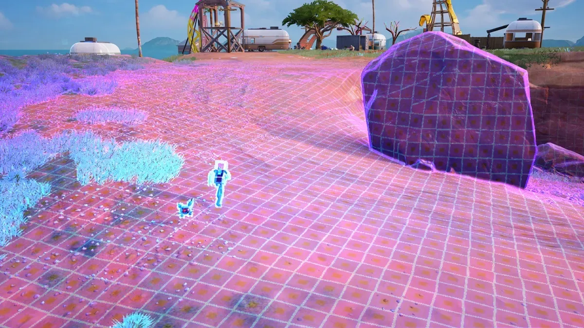 Cheat Code Locator searching the map in Fortnite