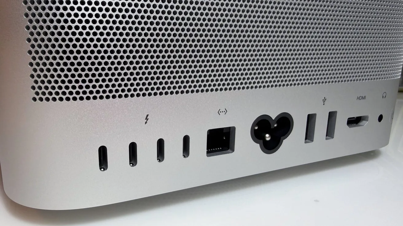 Mac Studio review: The rear port view