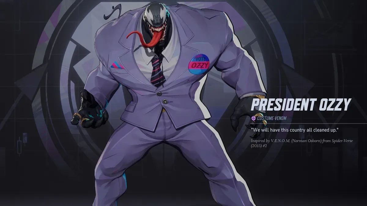 Venom President Ozzy skin in Marvel Rivals