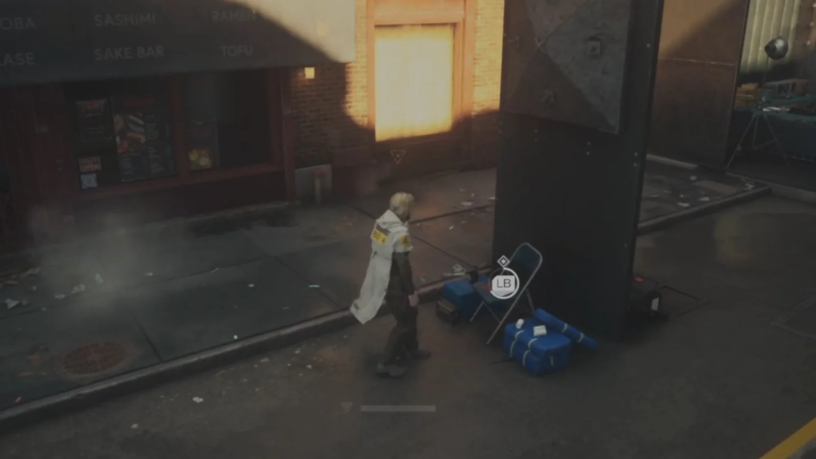 A screenshot from Control Resonant, showing Dylan finding the worker's note.