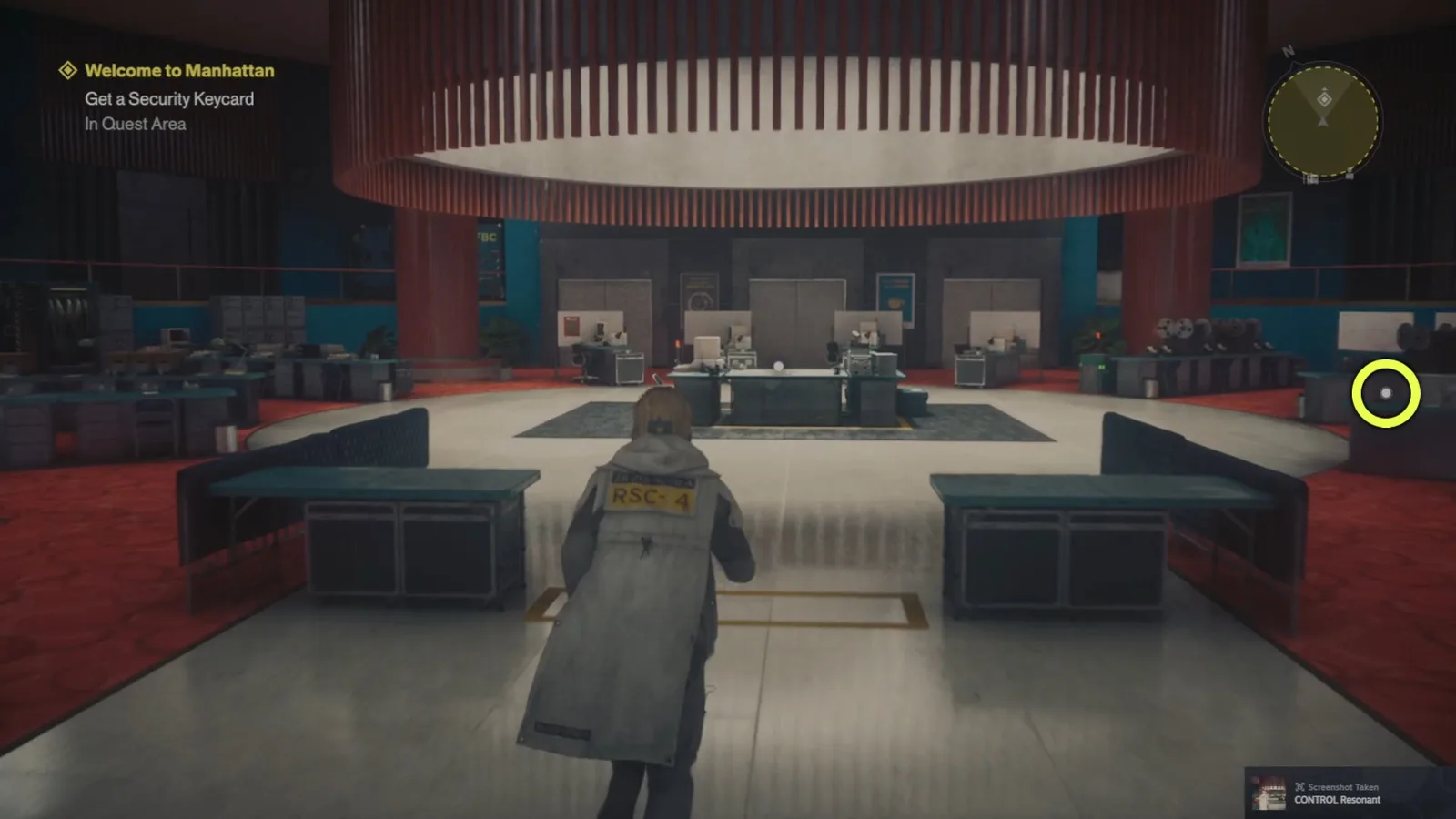A screenshot from Control Resonant, showing the location of the Supply Distribution checklist collectible.