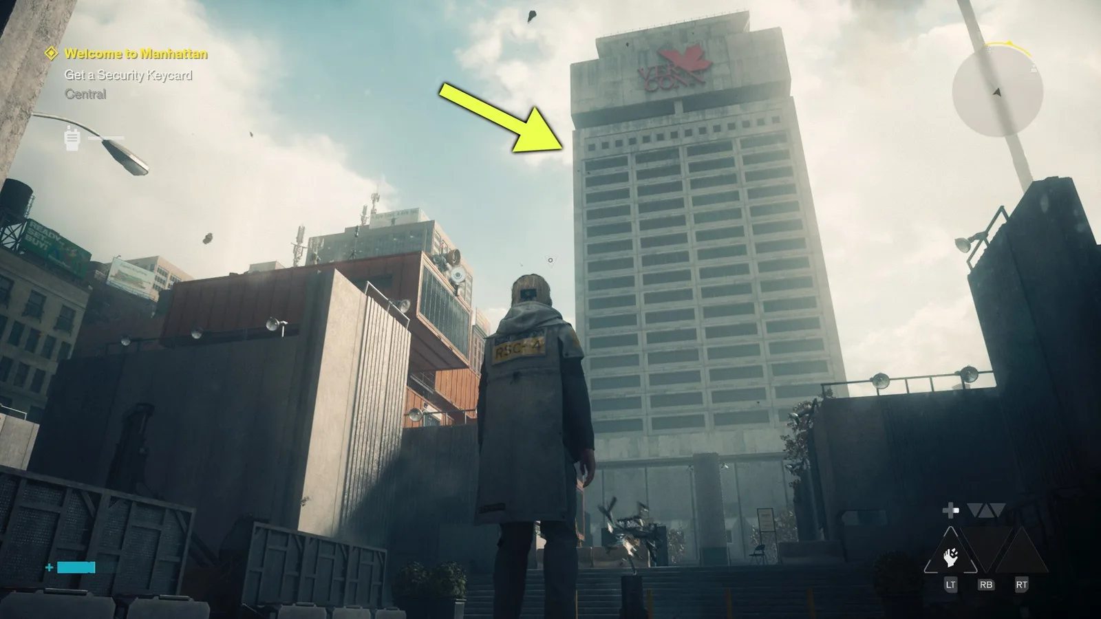 A screenshot from Control Resonant, showing the location of the Field Office.