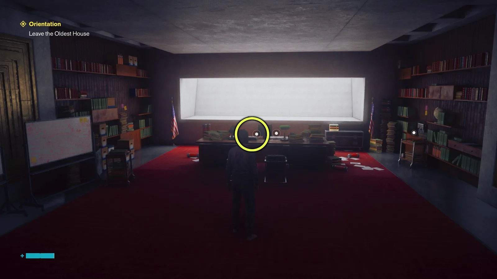 A screenshot from Control Resonant, showing the location of Jesse's ID.