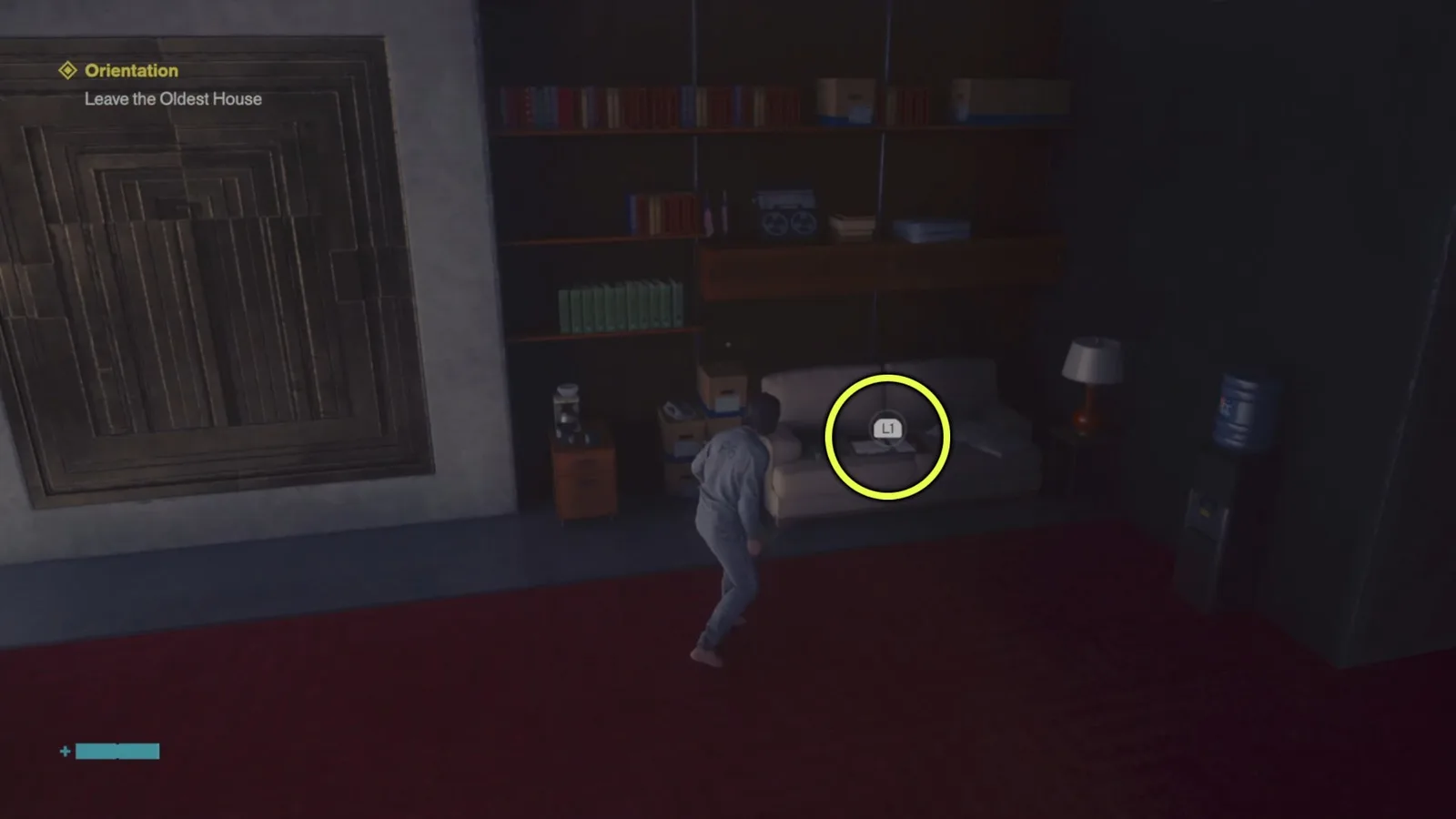A screenshot from Control Resonant, showing the location of the Jesse Note To Self collectible.