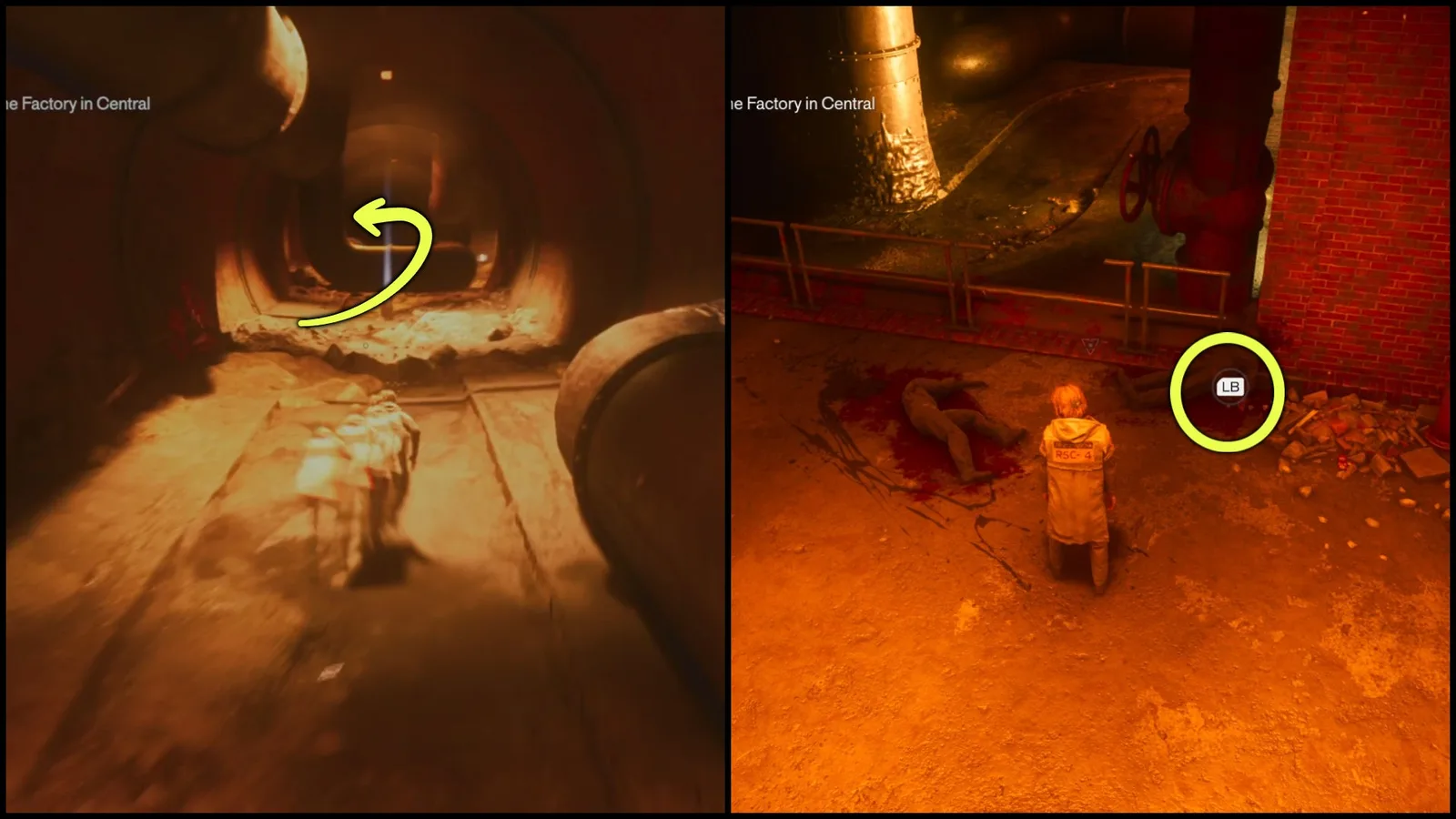 A collage screenshots from Control Resonant's Central Resonant mission, showing the location of the city maintenance observations sheet.