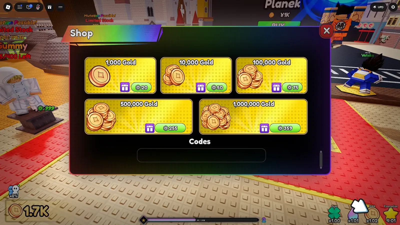 How to redeem Defeat Anime RNG codes
