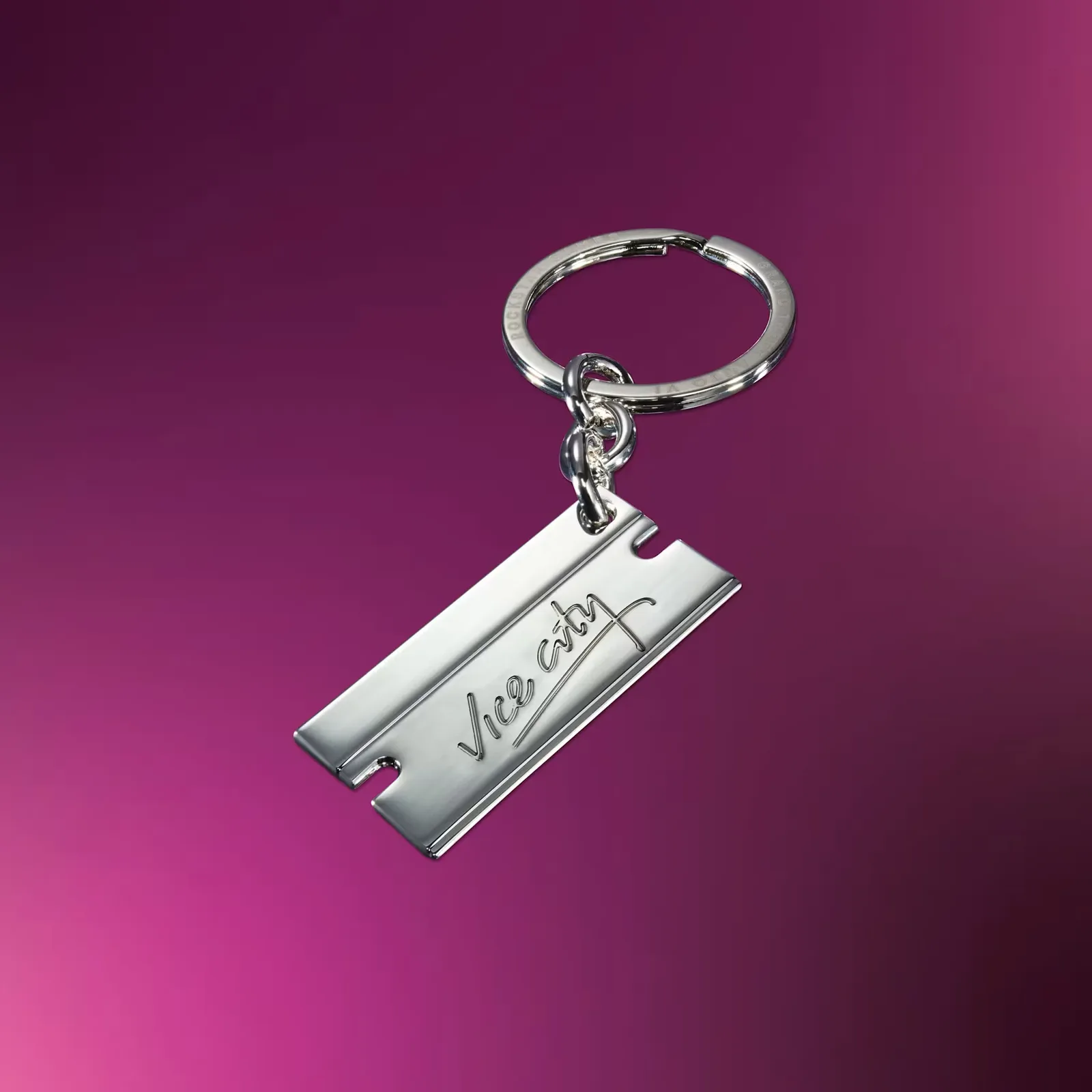 GTA 6 Vice City Razor Blade Keychain.