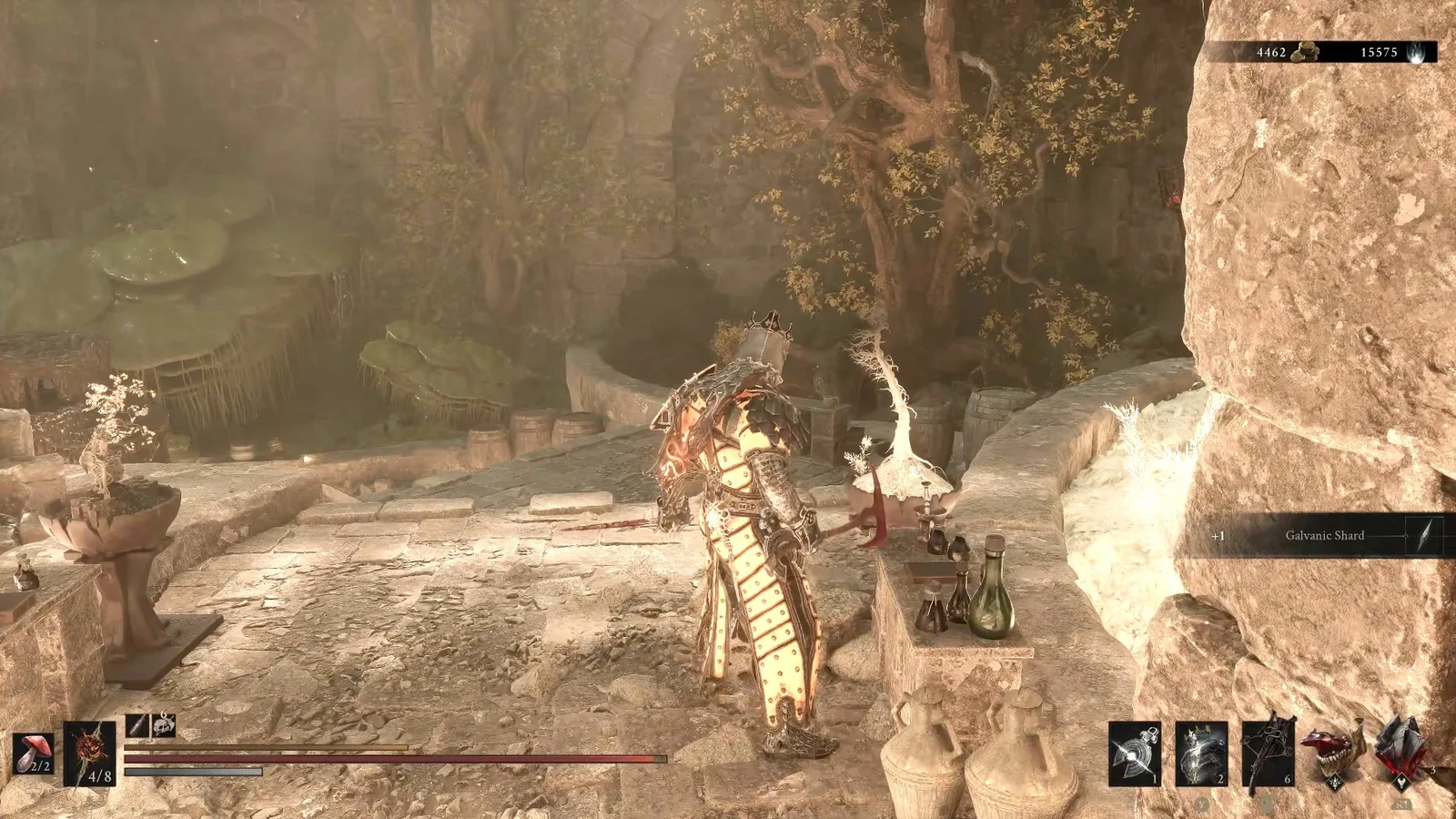 A Mortal Shell 2 screenshot showing the perfect path the player should take through Castigator's Keep according to Rock Paper Shotgun's full walkthrough of the game.