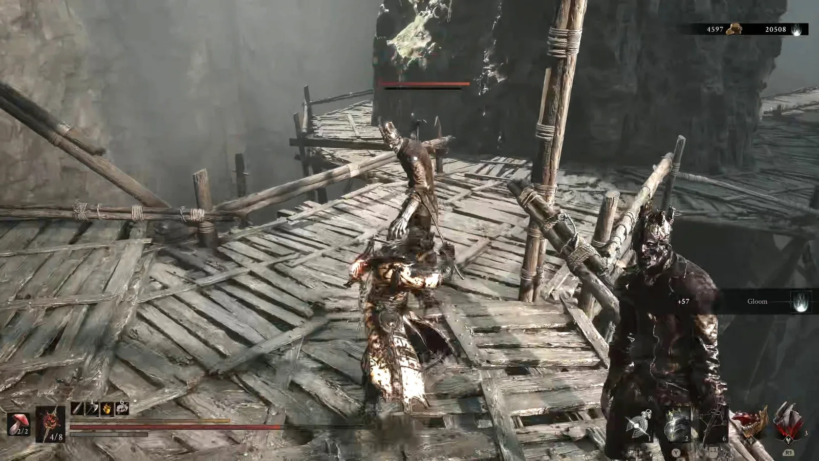 A Mortal Shell 2 screenshot showing the perfect path the player should take through Castigator's Keep according to Rock Paper Shotgun's full walkthrough of the game.